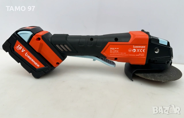 BERNER BACAG-1 BL 18V - Безчетков ъглошлайф 2x18V 5.0Ah неразличим от нов!, снимка 7 - Ъглошлайфи - 55151841