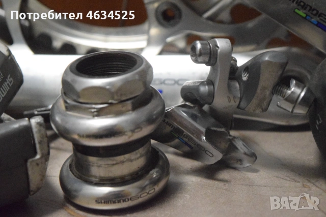 Ретро Шосеен Монтаж Shimano 600 Tricolore 6400, 7 скорости, снимка 8 - Части за велосипеди - 55000641