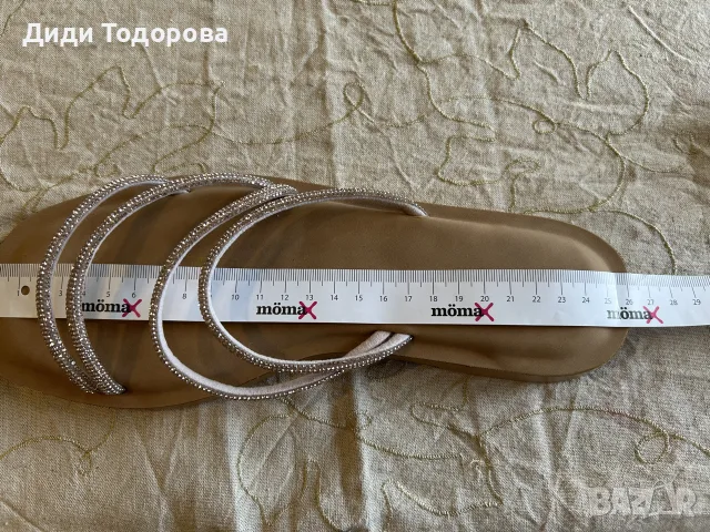👡LC Waikiki — Дамски чехли / чехли с фини каишки и блестящи камъчета, снимка 4 - Чехли - 55616563