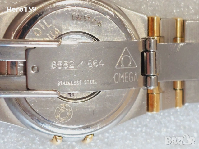 Дамски часовник Омега( Omega Constellation) злато 18к и стомана,механизъм кварц, снимка 5 - Мъжки - 54367708