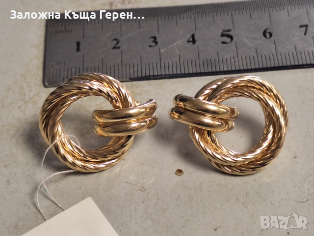 Дамски златни обеци 7,02гр., снимка 2 - Обеци - 54327688