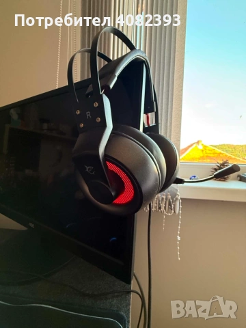 White Shark Caracal GH-1949 Gaming Headset – почти нови! Червен LED