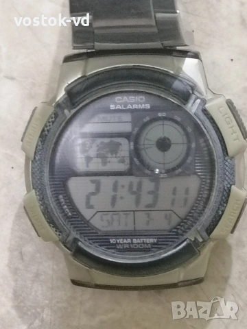 CASIO 5 ALARMS- МЪЖКИ ЧАСОВНИК РАБОТЕЩ 