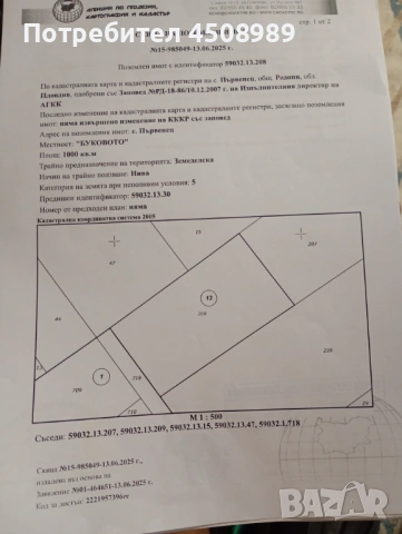 Нива, снимка 2 - Земеделска земя - 54274256