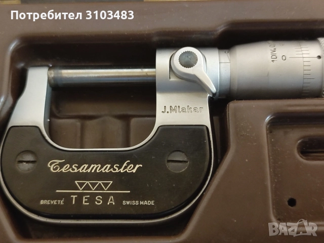 Микрометър TESA 0-25mm/точност 0.001mm , снимка 10 - Стругове - 55302083