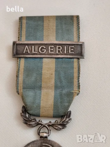 Френски колониален медал (Médaille Coloniale) с плакетка "ALGÉRIE"., снимка 3 - Антикварни и старинни предмети - 55435524