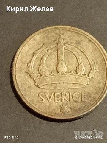 Сребърна монета 10 йоре 1950г. Швеция Крал Густав IV Адолф 51062, снимка 7 - Нумизматика и бонистика - 54734309