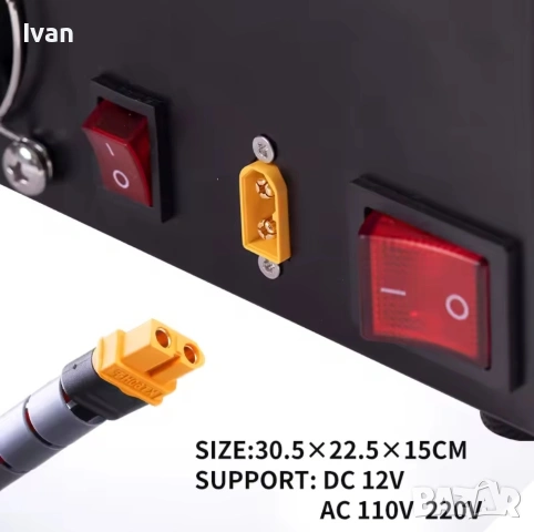 Компресор 300 бара 12/22v за бутилки, PCP пушки и др., снимка 4 - Други спортове - 55046694