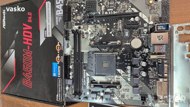 Asrock b450m-hdv r4.0, снимка 3 - Дънни платки - 54613889