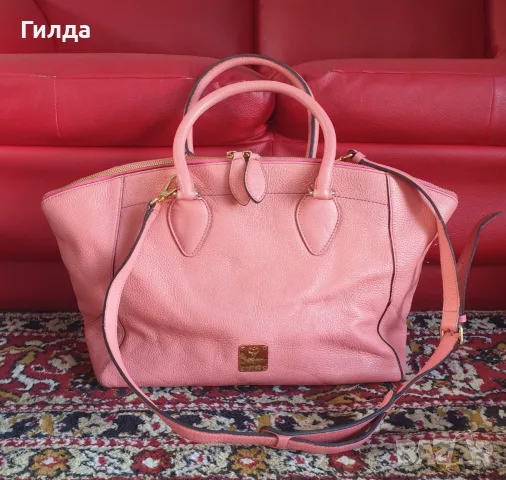 MCM оригинална чанта естествена кожа