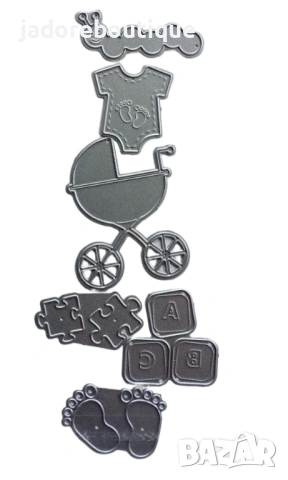 Щанци за изрязване и релеф Бебешки елементи 6 бр