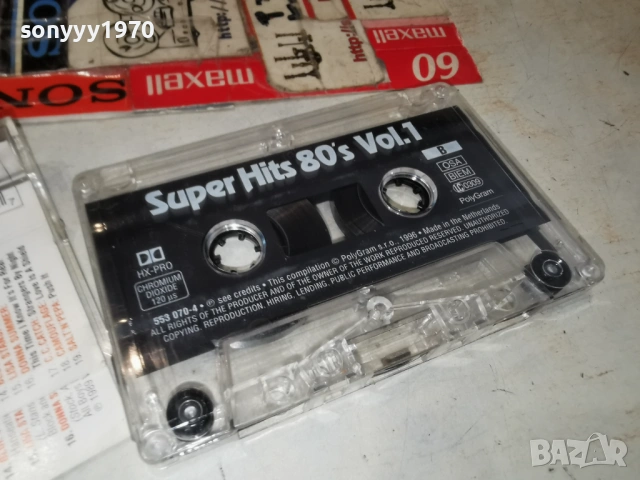 SUPER HITS 80S 1 ORIGINAL TAPE 0205261946H2E6R, снимка 8 - Аудио касети - 54391789