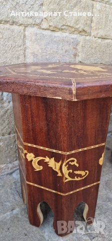 Ефектни инкрустирани дървени масички , снимка 17 - Маси - 54229960