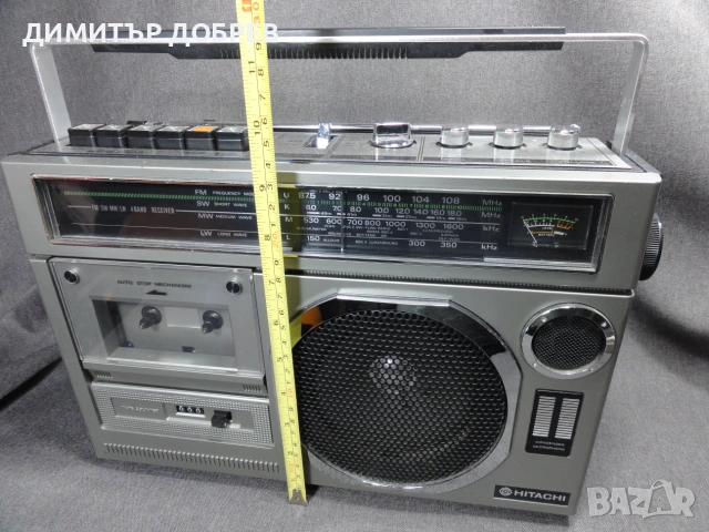 СТАР РЕТРО ТРАНЗИСТОР РАДИО КАСЕТОФОН HITACHI TRK-5330E BOOMBOX, снимка 11 - Радиокасетофони, транзистори - 55014905