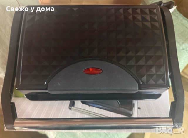 НОВ с гаранция Мултифункционален грил тостер 1000W - терморегулатор и отваряне на 180°, снимка 9 - Тостери - 54562294