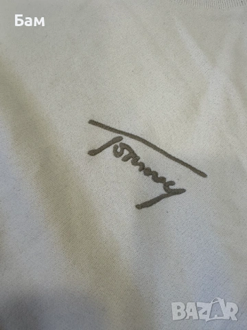 Мъжко!Tommy Hilfiger Signature Logo Sweater размер Л, снимка 4 - Блузи - 54383039