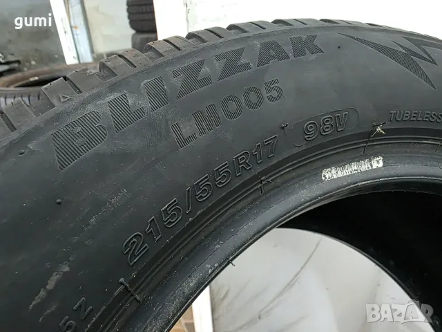 2бр зимни гуми 215/55/17 BRIDGESTONE L06478 , снимка 4 - Гуми и джанти - 55664706
