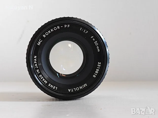 Обектив Minolta MC Rokkor-PF 50mm f/1.7 за Minolta SR байонет, снимка 2 - Обективи и филтри - 55349613