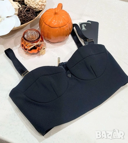 Дамски бежов летен широк панталон с висока талия Junona Юнона топ бюстие риза , снимка 13 - Панталони - 53960250