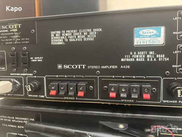 SCOTT A426, SCOTT T526, снимка 9 - Ресийвъри, усилватели, смесителни пултове - 55320916