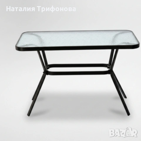 Елегантна правоъгълна маса – стъклен плот, модерен и устойчив дизайн, снимка 8 - Маси - 54320159