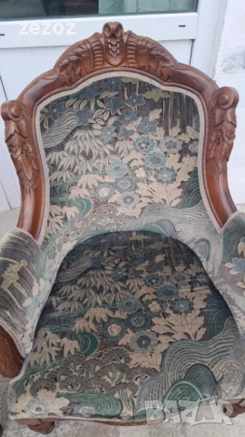 Кресла ретро 2 бр. махагонов масив, снимка 5 - Дивани и мека мебел - 54054027