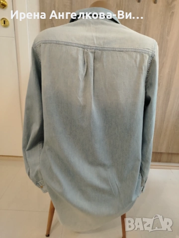 Дамска Риза от светъл деним, снимка 2 - Ризи - 54193746