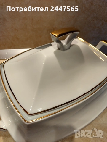 Супник порцеланов , снимка 5 - Прибори за хранене, готвене и сервиране - 54098292