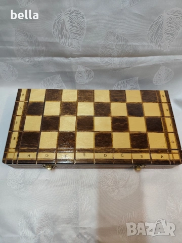 Ръчно изработен комплект шах и дама от дърво, снимка 2 - Антикварни и старинни предмети - 54087073