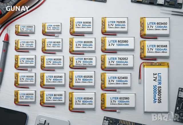LITER ENERGY 3.7V Li-Po Батерии 801350 602535 603040 702535 802060 782052 523450 602560 Li-ion
