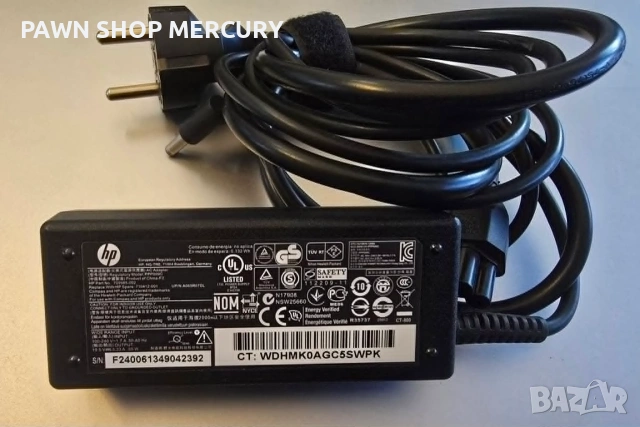 Продавам оригинално зарядно за лаптоп hp 65w, снимка 2 - Захранвания и кутии - 55225422