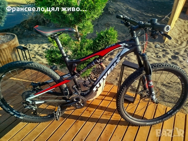 27.5 цола карбон велосипед колело Stevens ,2 по 11 скорости Shimano deore xt размер ес, снимка 2 - Велосипеди - 55246484