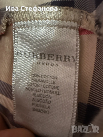 Оригинална маркова памук памучна 100% оригинала рокля риза Burberry Britain каре, снимка 14 - Рокли - 55009628