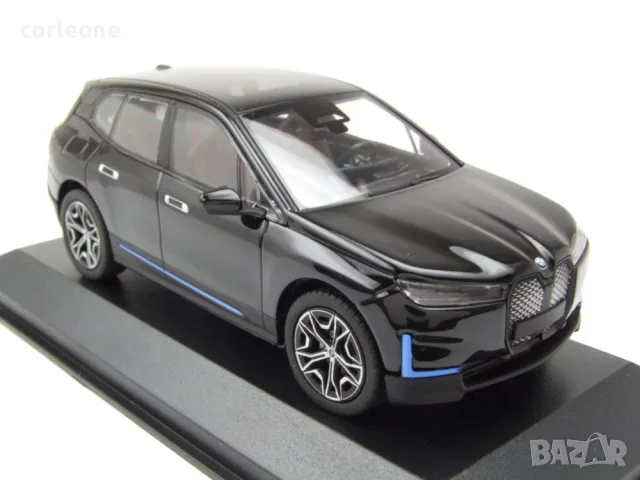 BMW IX 2023 - мащаб 1:43 на Minichamps моделът е нов в PVC дисплей-кейс, снимка 2 - Колекции - 55431155