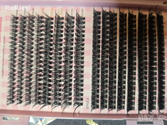 Мигли на едри снопчета с лепило, снимка 2 - Козметика за лице - 54230854