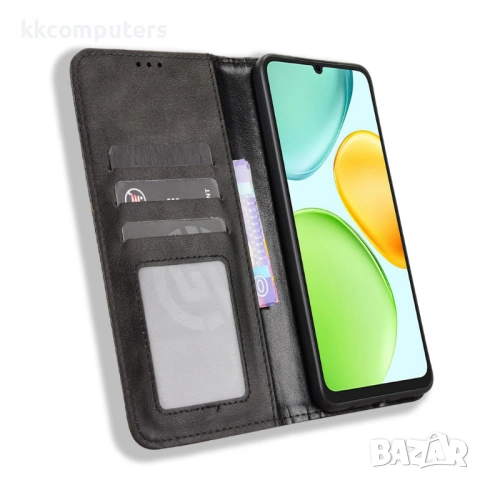 Ретро Кожен Калъф Портфейл за Honor X6d 5G - Магнитен, Стойка, Слотове, 4 цвята, снимка 8 - Калъфи, кейсове - 54518082
