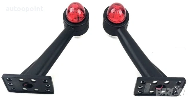 Габарити LED рогче Бяло-Червен. 2бр.к-т -8487