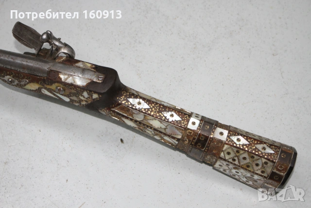 Автентична детска кремъчна пушка, шишане. Богата украса!, снимка 12 - Антикварни и старинни предмети - 55155754