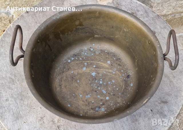 Стар месингов леген, снимка 3 - Антикварни и старинни предмети - 54100346