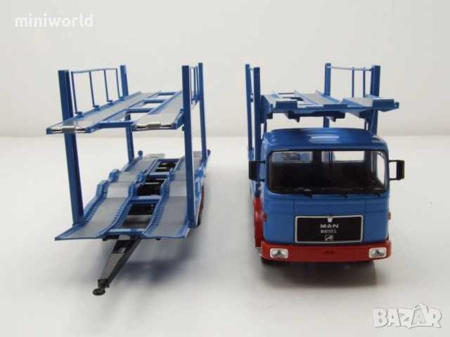 MAN автовоз 1970 - мащаб 1:43 на ixo models моделът е нов PVC дисплей-кейс, снимка 6 - Колекции - 54701193