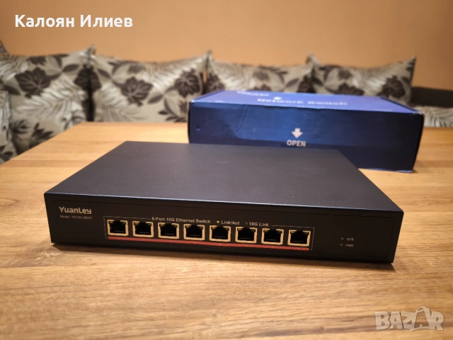 Yuanley YS100-0800T, 8 портов х 10G RJ45 Ethernet суич