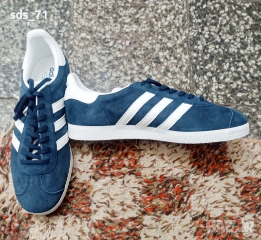 Чисто нови adidas Gazelle blue navy uk9.5/us10 /N44 70 евро, снимка 2 - Маратонки - 53997571