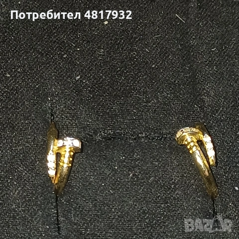 Златни обеци, 14 карата., снимка 3 - Пръстени - 55012659