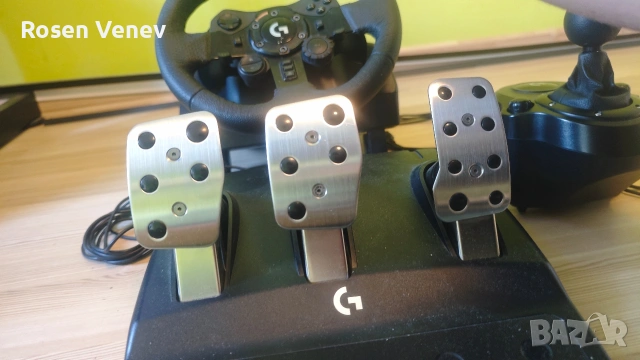Logitech g923 + Logitech g shifter съвместим с PS/PC, снимка 4 - Джойстици и геймпадове - 54811577