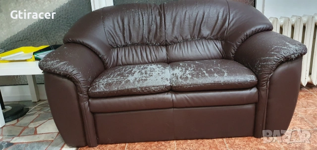 Продавам кожен диван, снимка 2 - Дивани и мека мебел - 55086946