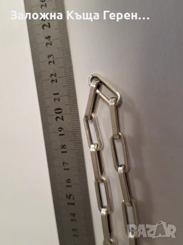 Сребърен Синджир - 31,10гр., снимка 4 - Колиета, медальони, синджири - 54132461