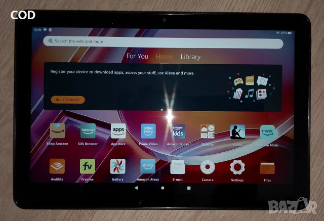 Amazon Fire HD10 13th gen. + 64gb sd card - чисто нов, снимка 3 - Таблети - 55393995