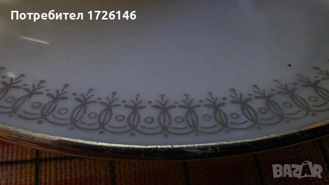 Порцеланови сет 2 бр. и чинийки 4 бр. със сребърен кант на Winterling Kirchenlamitz Bavaria Germany , снимка 11 - Сервизи - 54043725