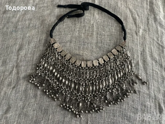Масивно старинно колие от сачан, снимка 6 - Антикварни и старинни предмети - 55620774