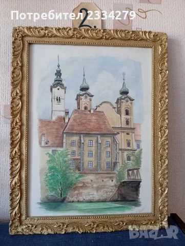 Стари картини рисувани от различни автори в различни държави. , снимка 2 - Картини - 52667742
